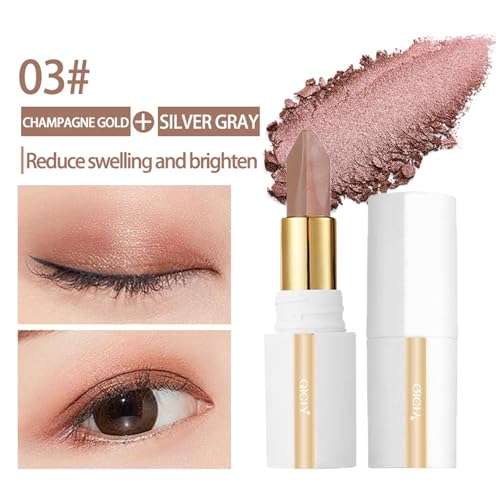 ADMD Dual-Tone Eyeshadow Stick - Champagne Gold & Silver Gray