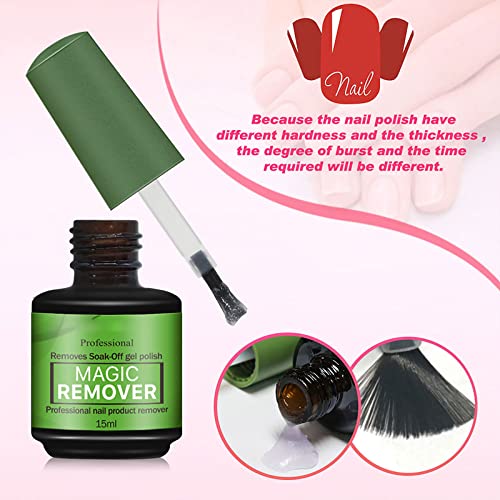 Magic Gel Nail Polish Remover 3-Pack (15ml) - Fast Burst Soak Off No Foil