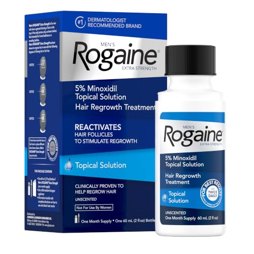 Rogaine Extra Strength 5% Minoxidil Hair Regrowth Solution for Men
