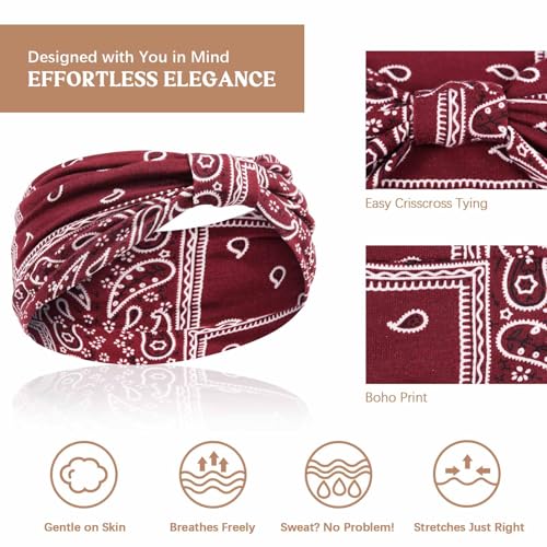 Wide No-Slip Headband for Women - Soft & Sweat-Absorbent