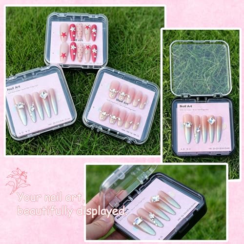 Uyolaxed 6-Piece Nail Display Box Set – Double-Layer Nail Packaging Kit