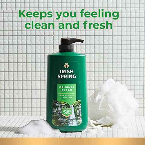 Irish Spring Original Clean Body Wash, 30 Oz Pump (Pack of 4)