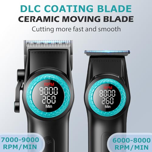 VGR Professional Hair Clipper & Trimmer Set with LED Display