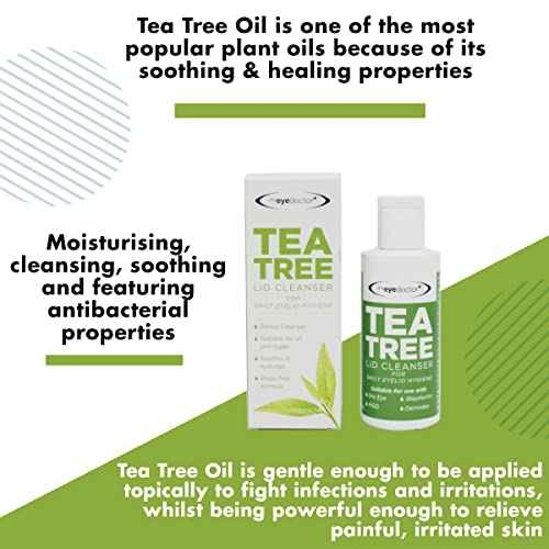 The Eye Doctor Tea Tree Lid Cleanser 100ml ? Daily Eyelid Hygiene Remove Debris & Make-up Eyelid Eyelashes ? For Sensitive Eyes ? Contains Tea Tree Oil Argan Oil Coconut Oil & Micellar Water