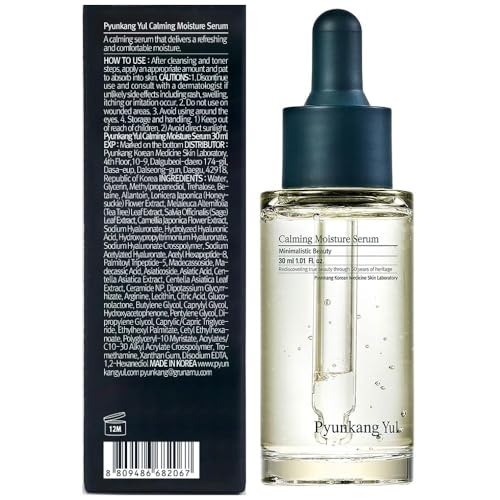 Pyunkang Yul Calming Moisture Serum for Strong Daily Moisturizing Power, Skin Revival & Soothing Care with Centella Asiatica, Tea Tree, 5 Hyaluronic Acids, Ceramide |
