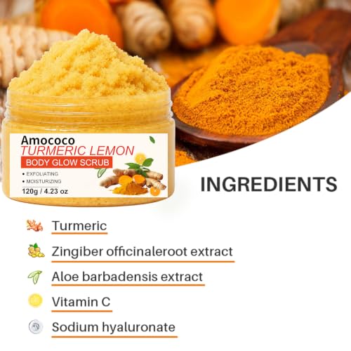 Turmeric Lemon Body Scrub 3-Pack - Brightening Exfoliator