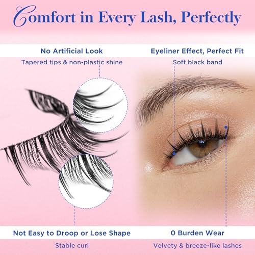 Bepholan Manga Anime False Eyelashes 7 Pairs - 3D Volume Wispy