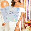 Gold Bride Temporary Tattoos for Bachelorette Party (8 Pack)