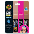 Sun Zapper Tinted Sunscreen Stick 3-Pack SPF 50+ - Mineral UV Protection