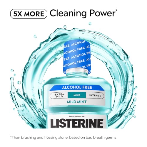 Alcohol-Free Mouthwash Cool Mint 1L – Kills 99.9% Bad Breath Germs