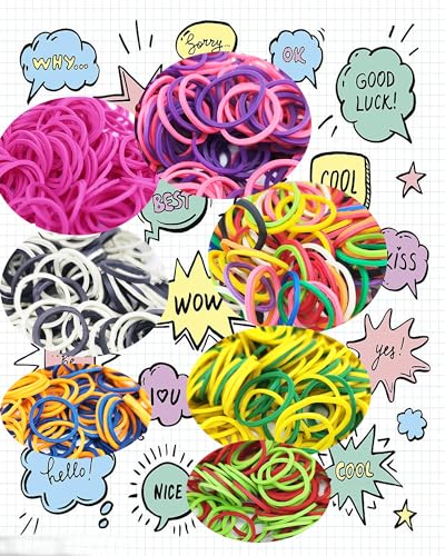 600 Count Mini Rubber Bands for Hair Ties - Soft Elastic Ponytail Holders
