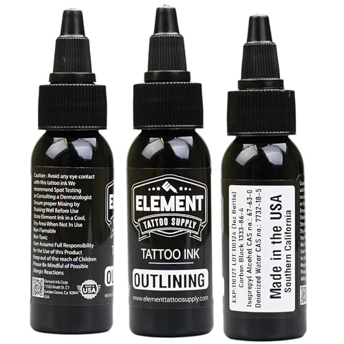 Element Nighthawk Black Tattoo Ink 1oz Bottle