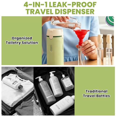 4-in-1 Leakproof Travel Dispenser Bottles Set | 30ML Refillable