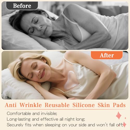 Reusable Silicone Chest Wrinkle Pads - Anti-Aging Patches (3 Count)
