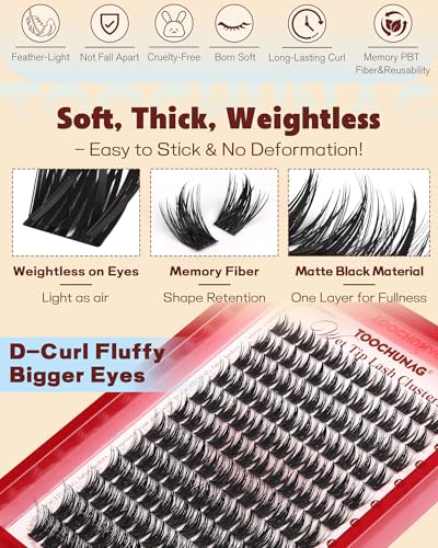 Manga Lash Clusters - 144pcs Spiky Volume Eyelash Extensions 12-18mm