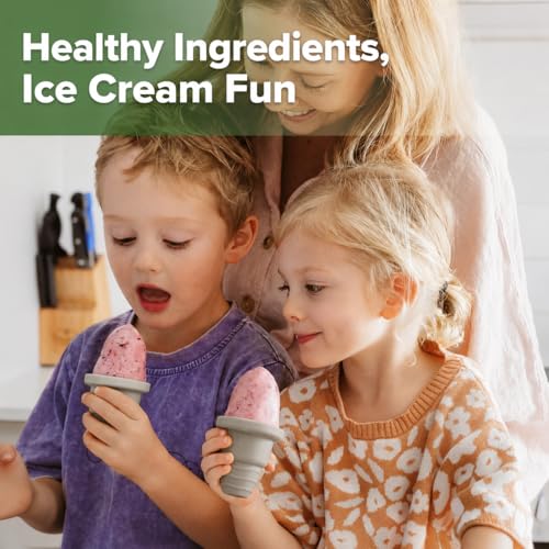Haakaa Freeze-N-Sip Ice Cream Popsicle Mold Set - Slate Berry, Reusable Silicone, Easy Release, BPA-Free Kids Treat Maker