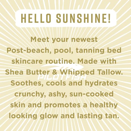 Pilotfish After Sun Body Butter Moisturizing Cream - Shea Butter & Whipped Tallow, Simple Ingredients, After Sun Lotion, Body Lotion, Coconut Oil, After Sun Care, After Sun Skin Care, 3.8oz