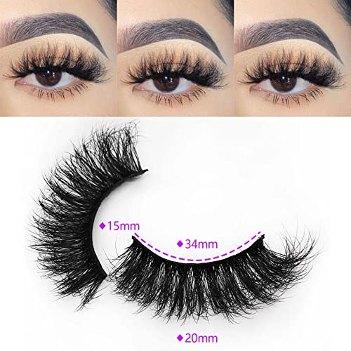 Mink Lashes 20mm Fluffy Wispy 3D False Eyelashes