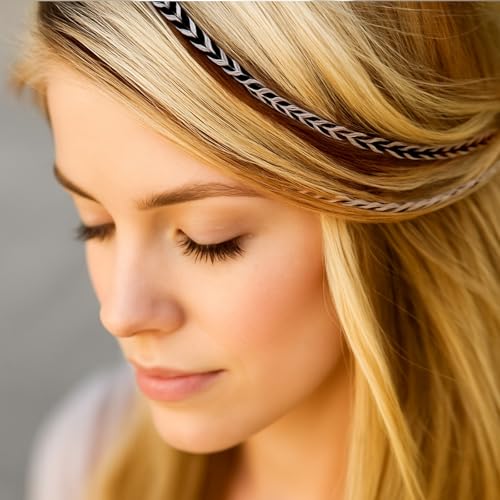 Feather Hair Extensions 5-7 Inches Grizzly Ginger Brown
