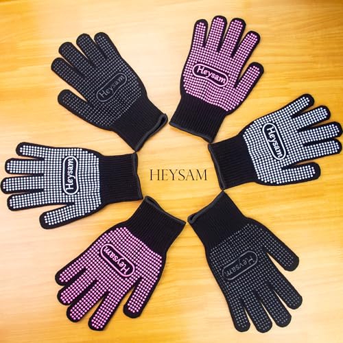 Heat Resistant Silicone Gloves for Hair Styling Tools, 2 Pcs
