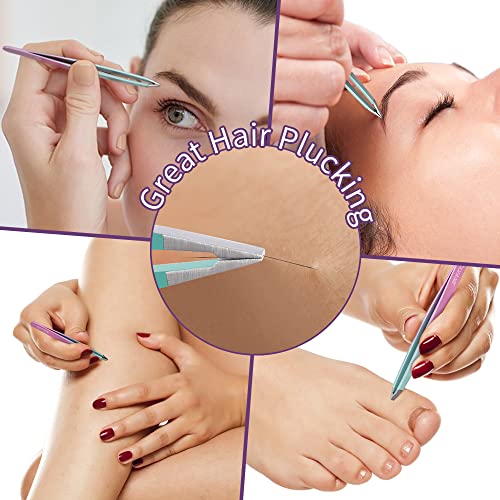 7-Piece Eyebrow Tweezers Set with Scissors & Razor