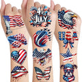 49 Sheets 4th of July Temporary Tattoos - Patriotic USA Flag