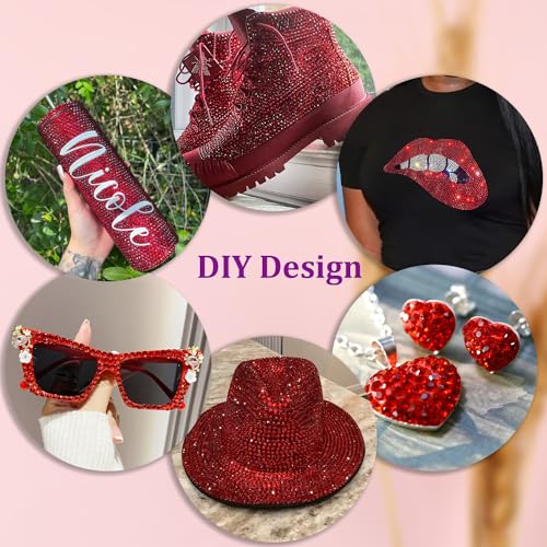 Red Resin Rhinestones 2-6mm Flatback Gems for DIY Crafts & Nail Art 25000pcs