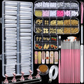 Teenitor 240pcs XXL Square Acrylic Nail Tips Kit with Charms & Brushes