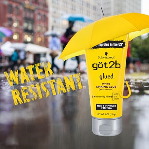 Got2b Glued Spiking Hair Gel 6oz Tubes + Travel Size