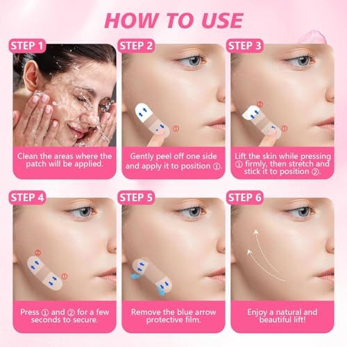 NBF Face Neck Tape Lifting Invisible, Face Lift Tape, 140 PCS Instant Facelift Tape with 9 Strings, Makeup V-Shaped Face Tapes for Lifting Sagging Skin Double Chin Eyes Wrinkles