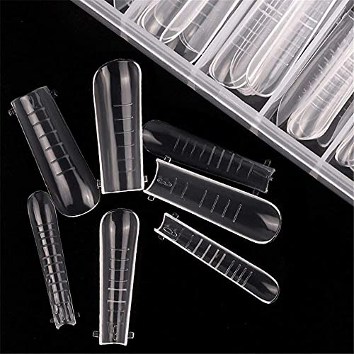 120pcs Nail Extension Form Tips Poly Extension Gel Dual Nail Forms Full Cover False Nail Tips Acrylic Nail Forms DIY Polish Manicure Tool Nail Art Design Salon DIY at Home (A)