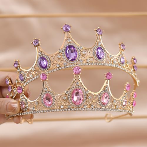 Rhinestone Crystal Tiara Headband Elegant Princess Crown Headdress