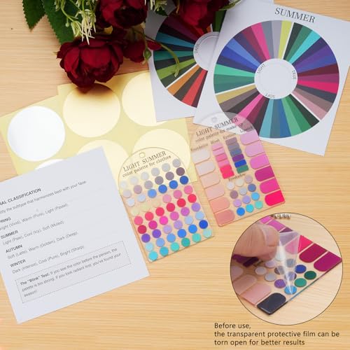 12-Season Color Palette Cards Set for Clothes & Makeup