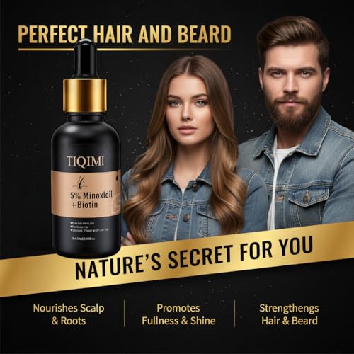 5% Minoxidil Hair Regrowth Foam for Women & Men with Biotin