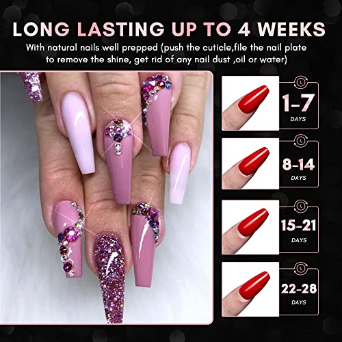 Makartt Acrylic Nail Stand Nail Practice Stand Magnetic Nail Tips Practice Bundle with Makartt 500Pcs Soft Gel Full Cover Nail Tips, Medium Coffin Clear Fake Nail Tips