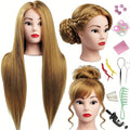 Real Hair Mannequin Head 28" - 80% Human Hair Cosmetology Training