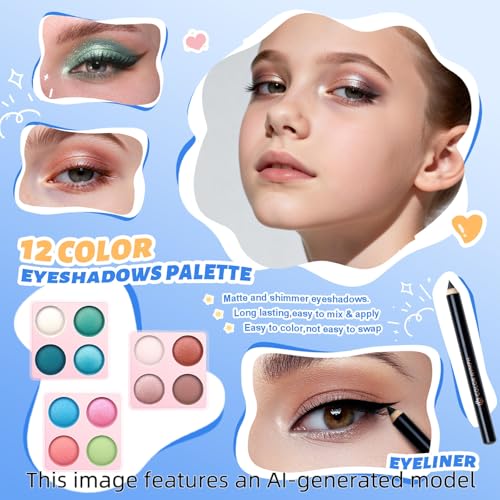 Color Nymph Makeup Kit for Teens & Girls with Storage Box