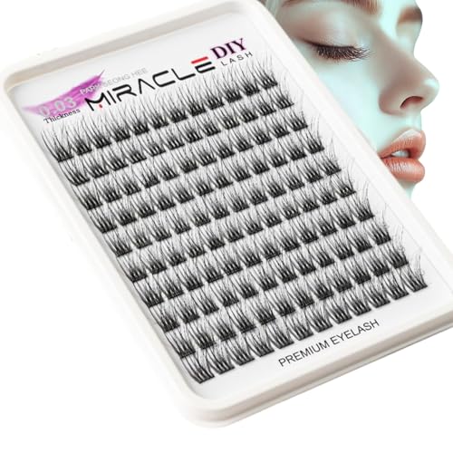 DIY False Eyelashes, Lash Clusters, Lengthening Wisps 9mm-16mm Contact Lens Friendly, Easy to Apply, Reusable Strip Lashes (E6-280, 11mm)