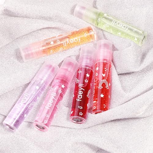6-Piece Roll On Lip Gloss Set - Fruity Flavors