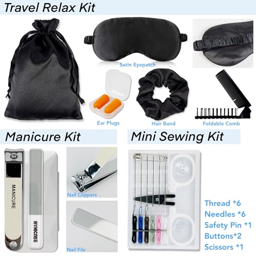 32-Piece Travel Toiletry Kit with TSA Bottles & Emergency Supplies