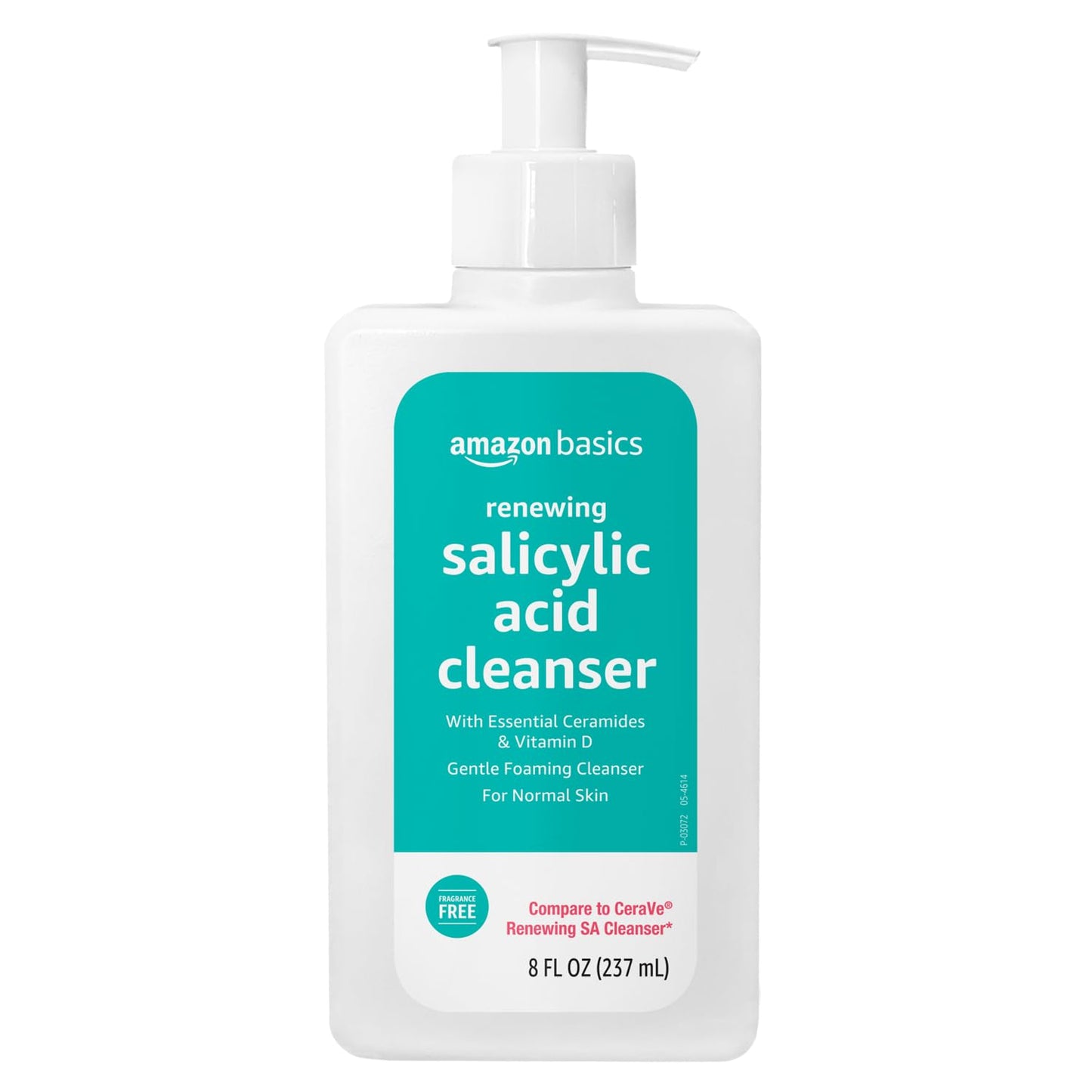 Amazon Basics Renewing Salicylic Acid Cleanser with Ceramides & Vitamin D, 8 Fluid Ounces, 1-Pack