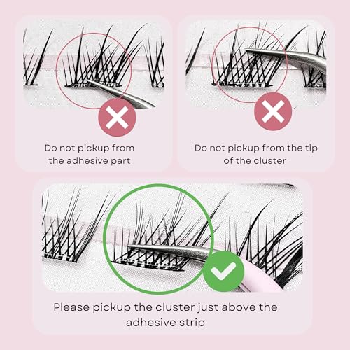Self-Adhesive Lash Clusters Natural Look Pre-Glued 8-15mm Kit