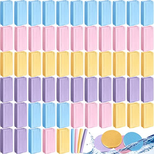 720 Count Makeup Facial Sponges Compressed Exfoliating Face Sponges for Cleansing Removal Wash Round Face Pads for Women Wash Cleansing Makeup, 4 Colors