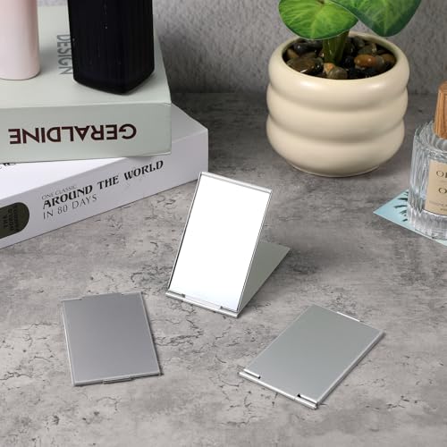 3-Pack Ultra Slim Portable Folding Makeup Mirrors for Purse