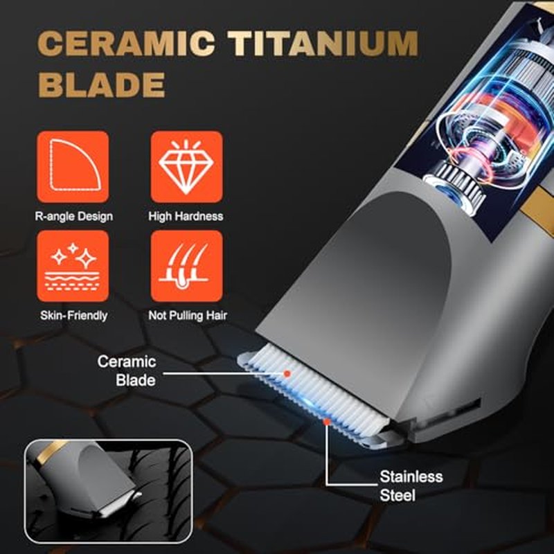 3-in-1 Body Hair Trimmer & Ball Shaver for Men - Titanium Blades, IPX7 Waterproof