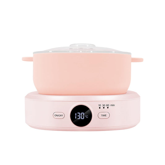 Wax Warmer Hair Removal, Adjustable Temperature, Digital Display Professional Hot Wax Warmer Pot with Silicone Bowl, Timer setting