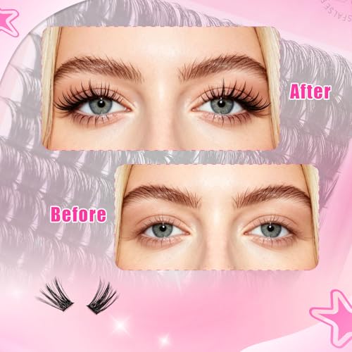 Sulv Lash Clusters 144pcs - D Curl Eyelash Extensions 8-20mm