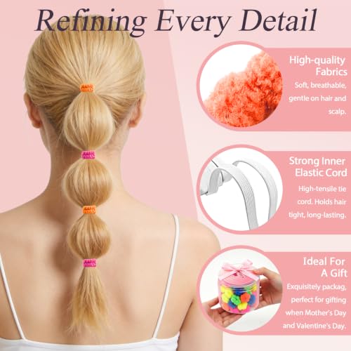 Baby Hair Ties 100PCS - Soft Cotton Elastic Bands for Fine Hair