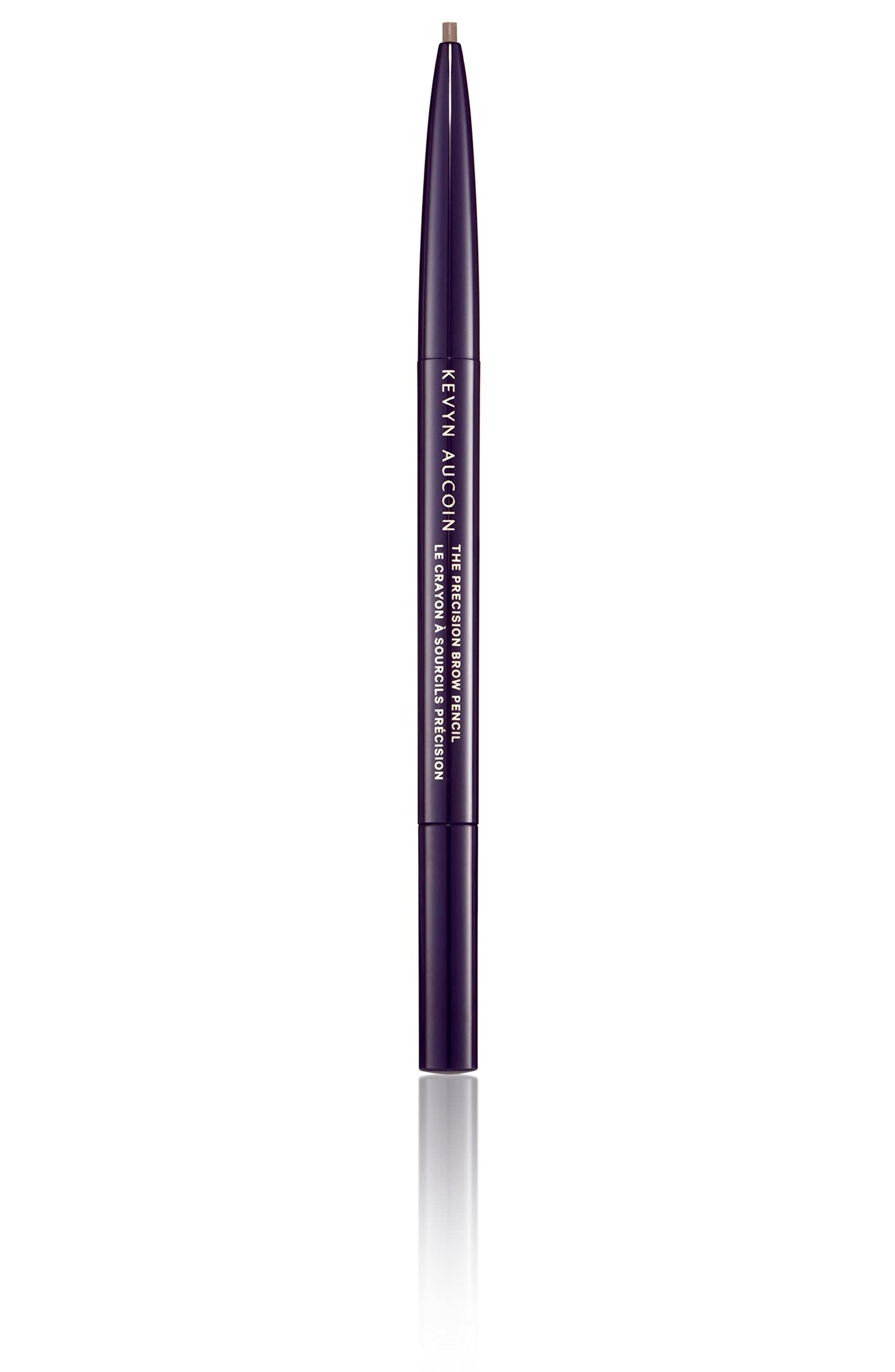 Kevyn Aucoin The Precision Brow Pencil, Brunette: Ultra slim, thin and strong. Retractable plus spoolie brush. Pro makeup artist go to. Sculpt, define and shape eyebrows. Stay put, smudge-proof.