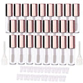 25 Pack 1.2mL Empty Lip Gloss Tubes with Caps & Inserts